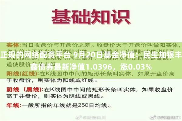 正规的网络配资平台 9月20日基金净值：民生加银丰鑫债券最新净值1.0396，涨0.03%