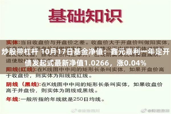 炒股带杠杆 10月17日基金净值：鑫元嘉利一年定开债发起式最新净值1.0266，涨0.04%